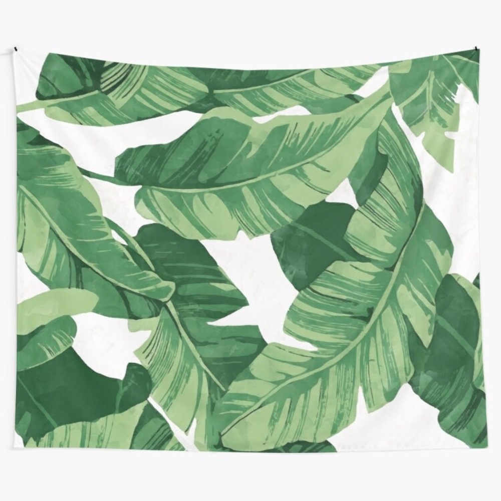 Green Leaf Wall Tapestry
